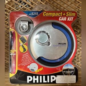 Philips Compact + Slim CD Player Headphones Car Kit AX5215 - New Sealed